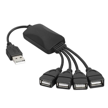 Cmple 1269-N 4-Port High Speed USB 2.0 Splitter; Unpowered USB Hub